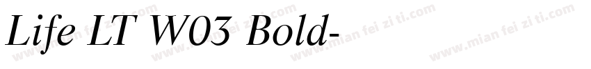 Life LT W03 Bold字体转换